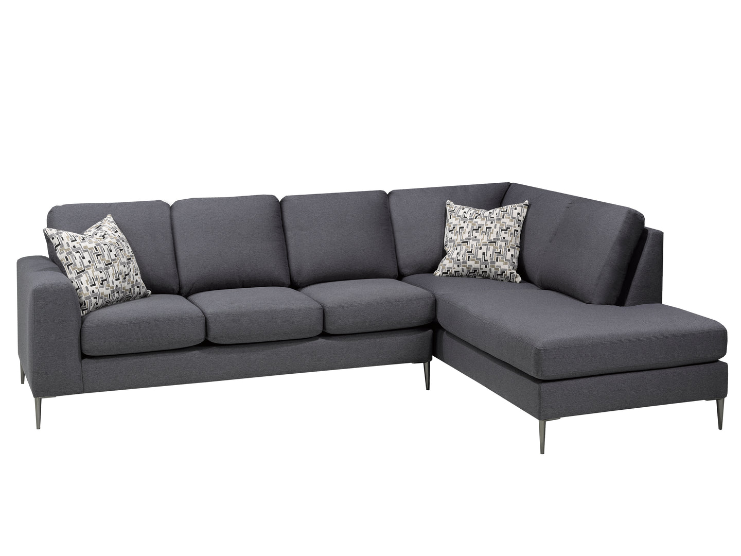 Charcoal Grey Sectional - Made In Canada