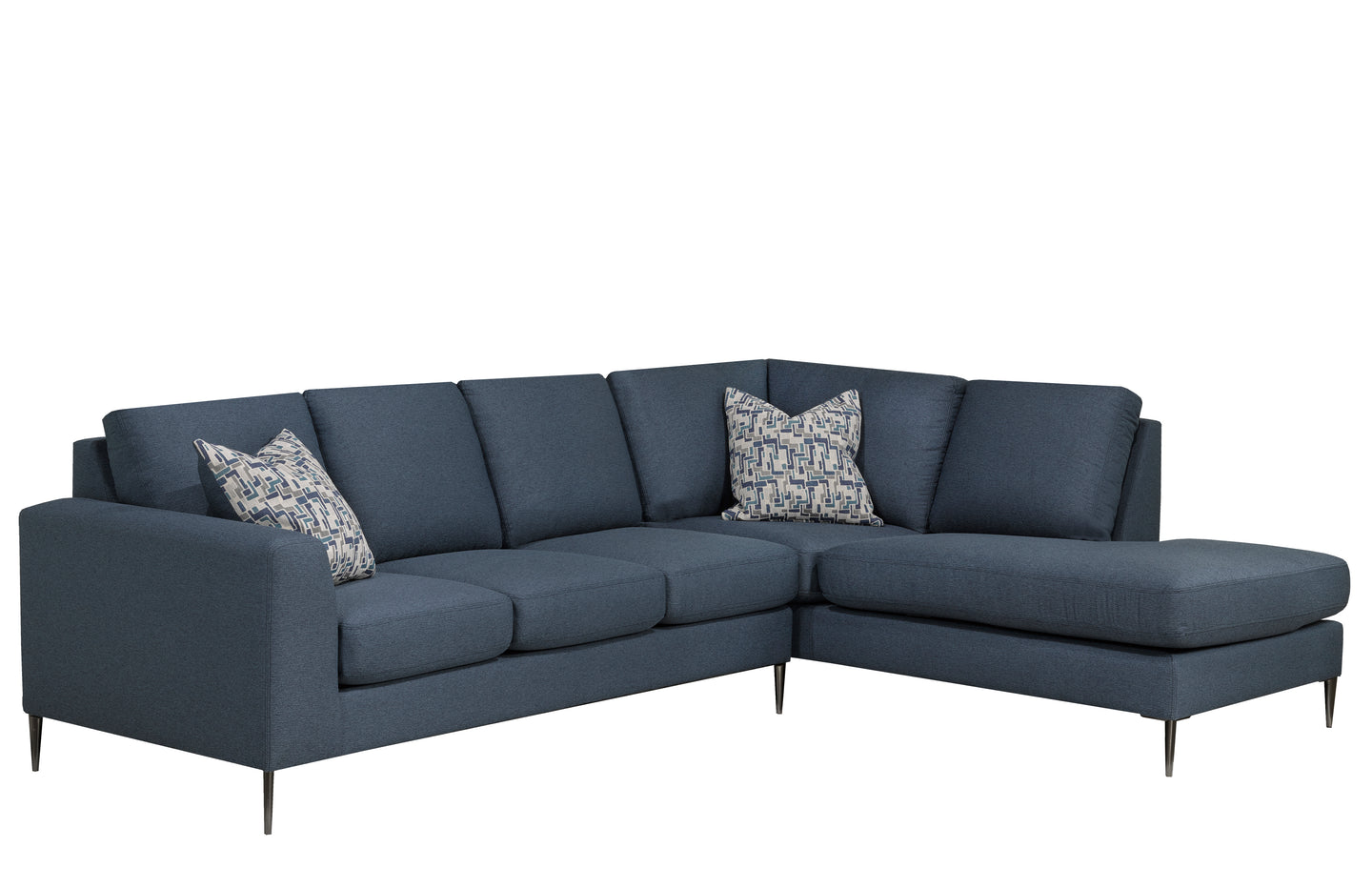 Ocean Blue Sectional - Made In Canada