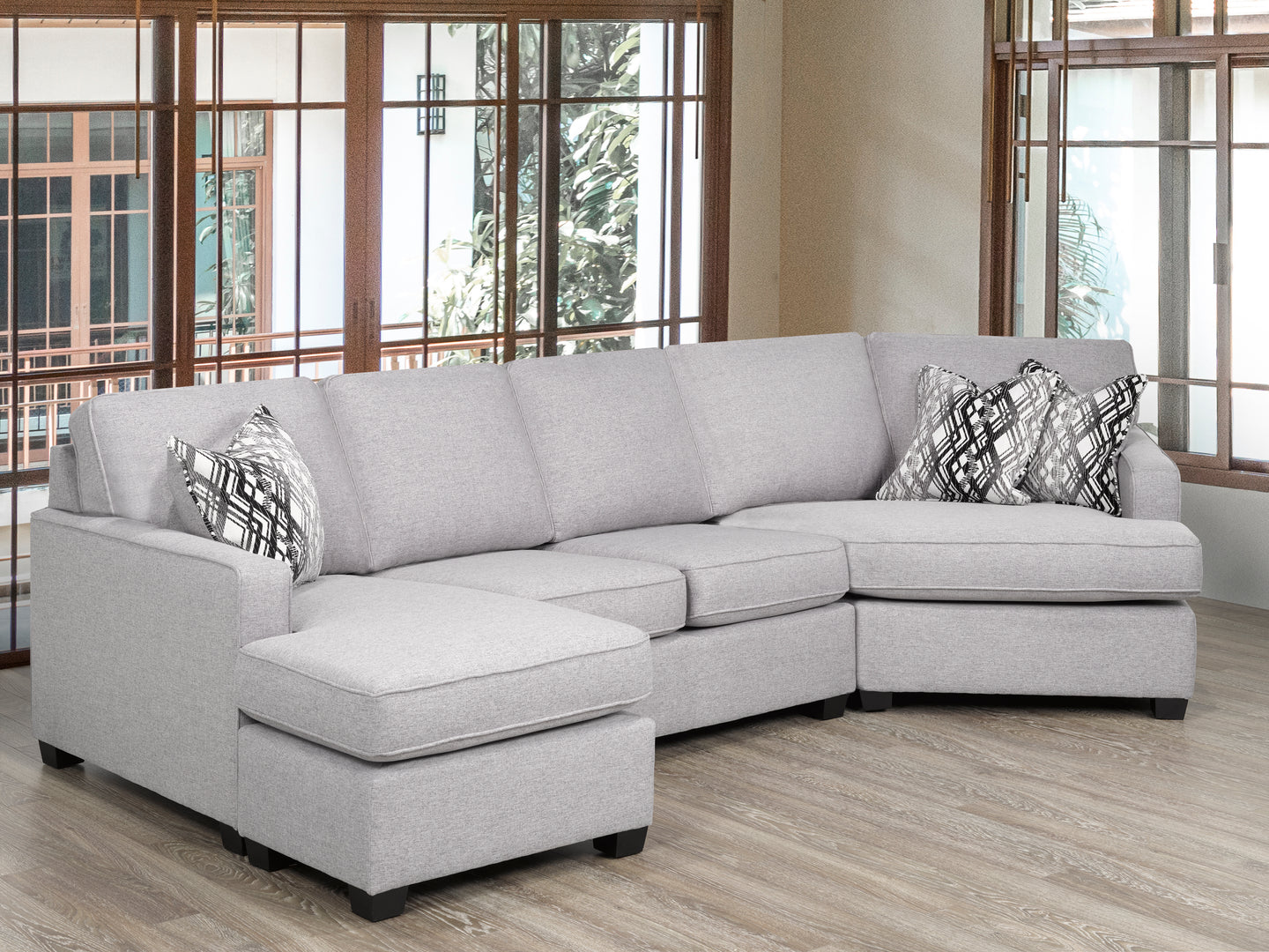 Light Grey Sectional - Made In Canada