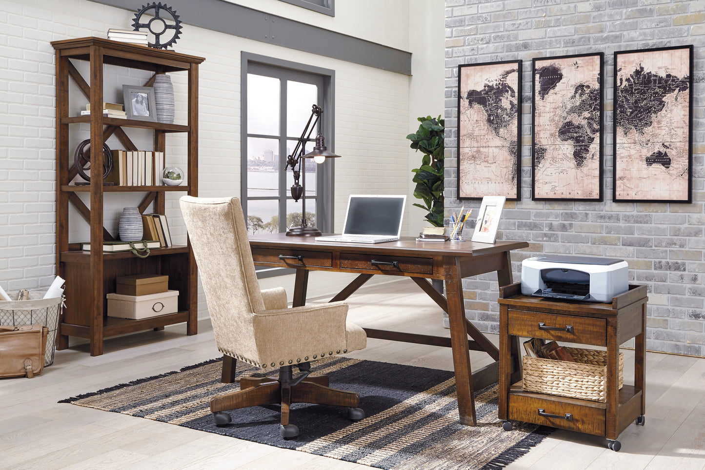 Baldridge Home Office Large Leg Desk - Ashley Furniture