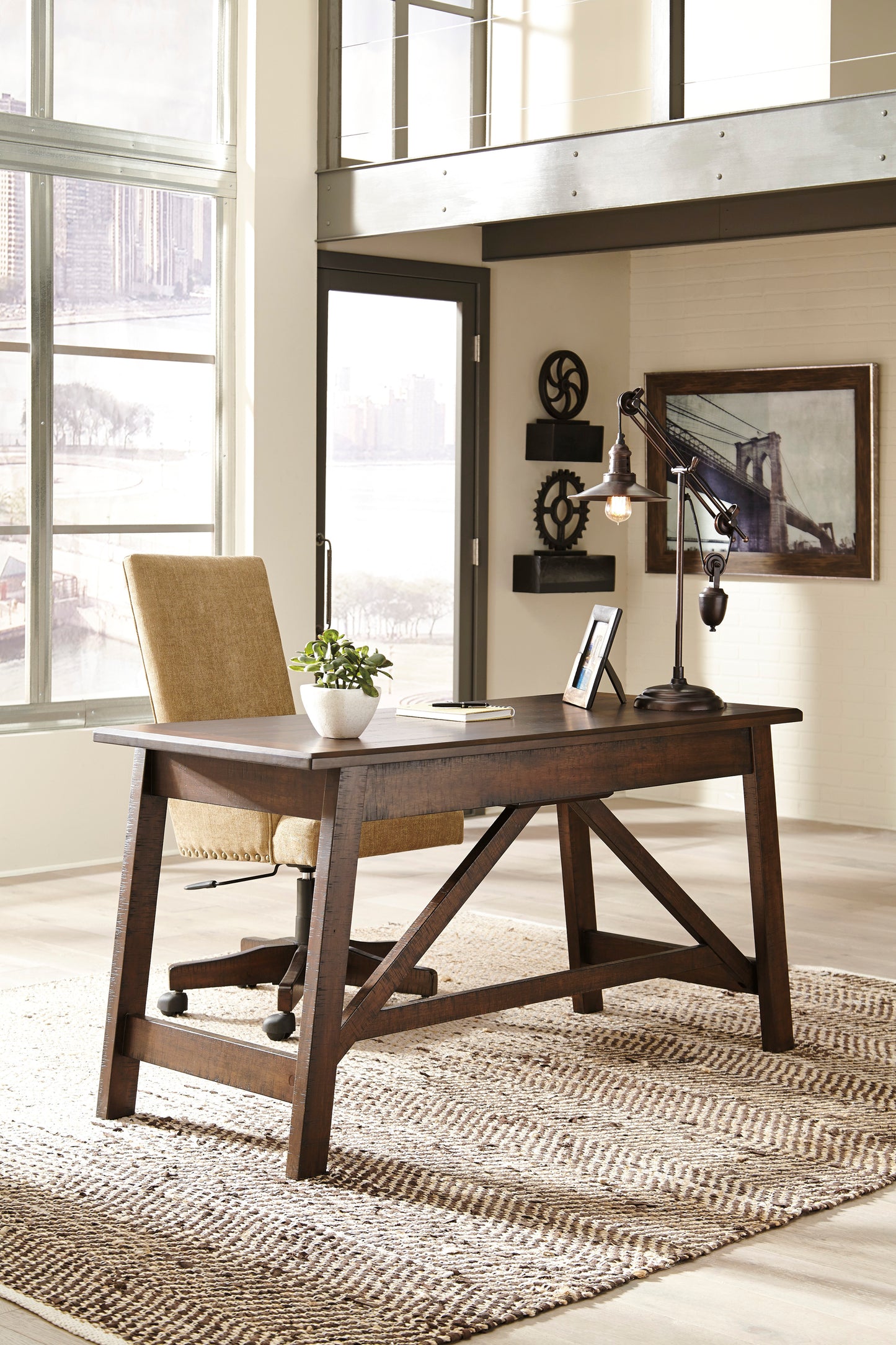Baldridge Home Office Large Leg Desk - Ashley Furniture