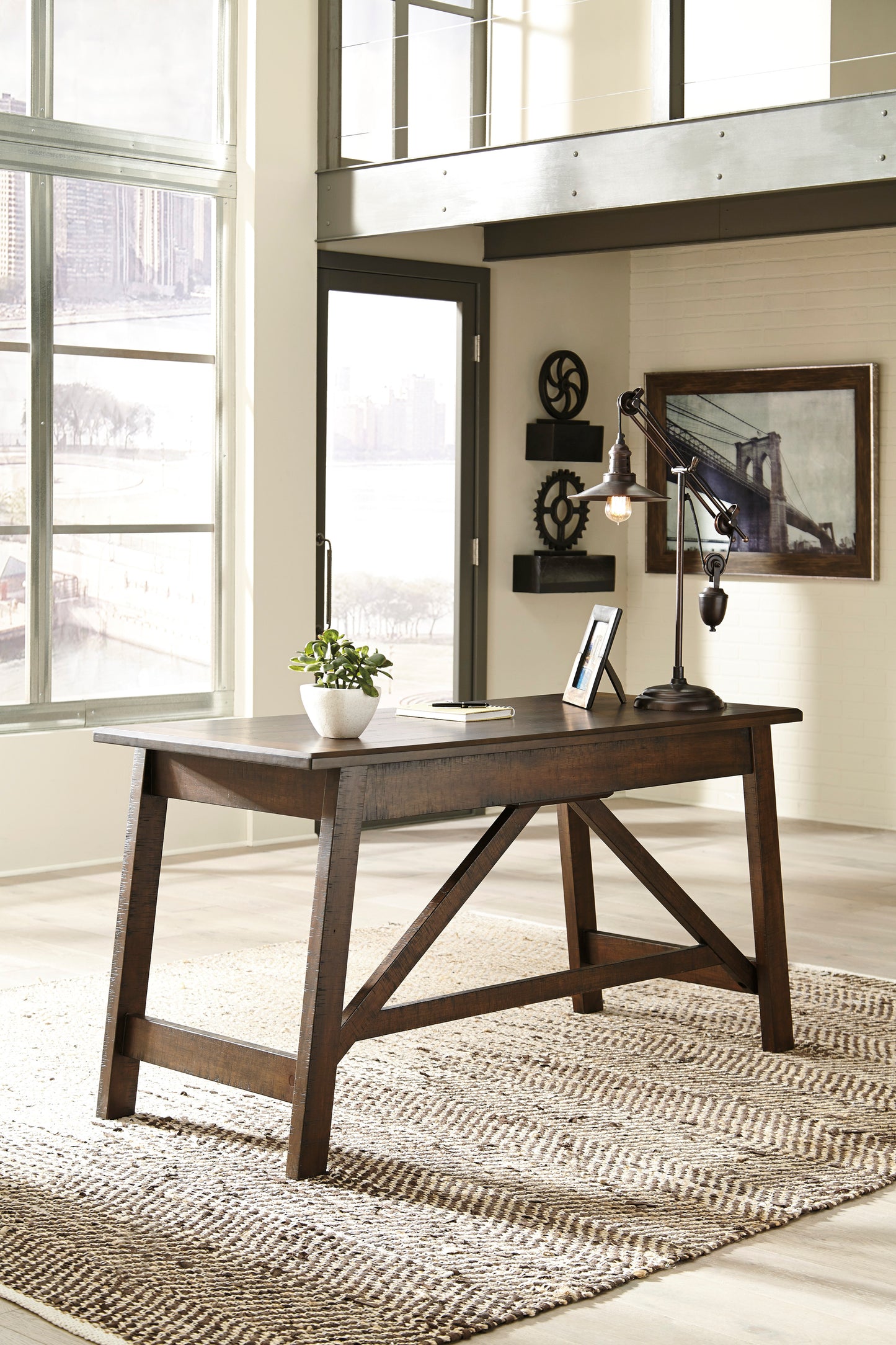 Baldridge Home Office Large Leg Desk - Ashley Furniture