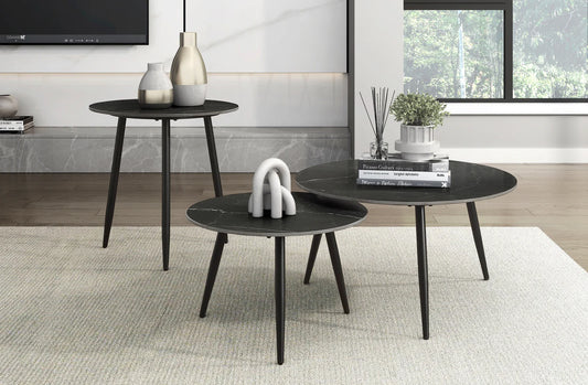 Nesting Round Coffee Table 3 Piece Set