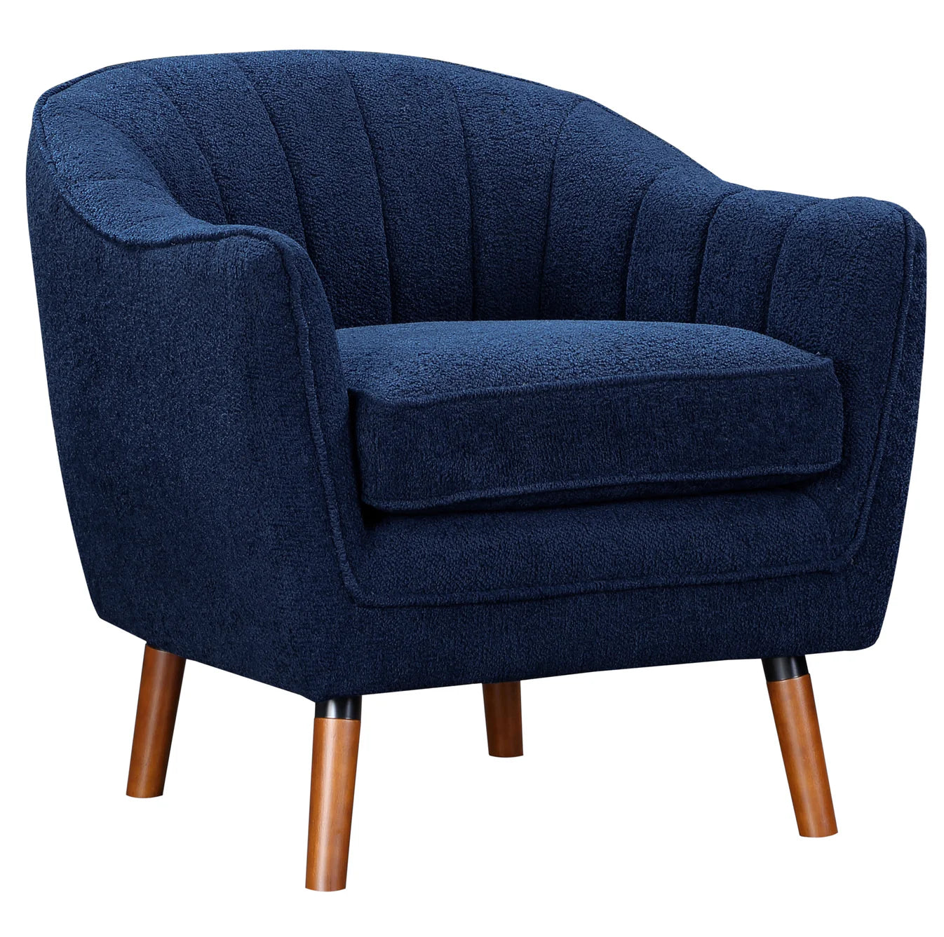 Blue Fabric Accent Chair