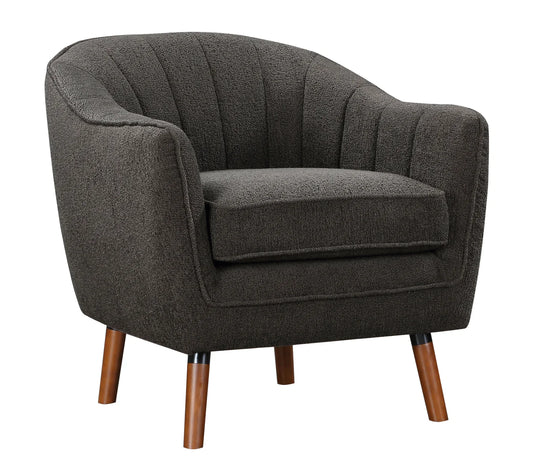 Dark Gray Fabric Accent Chair