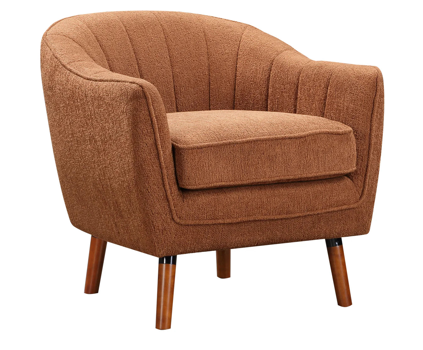 Orange Fabric Accent Chair