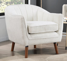 Load image into Gallery viewer, White Fabric Accent Chair

