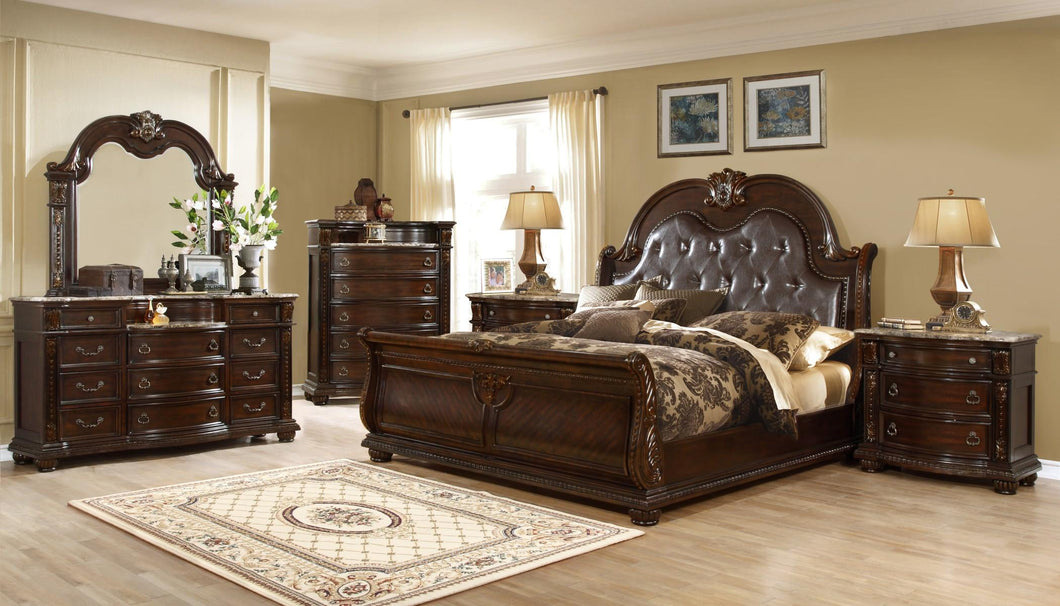 Caitlyn - Dark Walnut - Traditional Bedroom Set