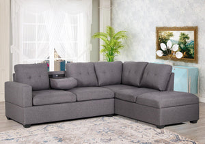 Mia - Sectional with drop down tray and charging station