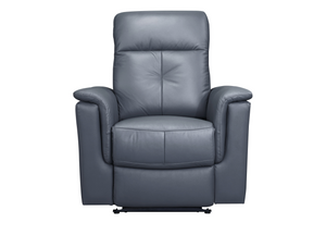 Bristow Collection - Power Glider Recliner - Blue Grey Leather