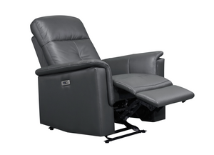 Bristow Collection - Power Glider Recliner - Dark Grey Leather