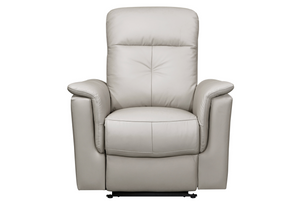 Bristow Collection - Power Glider Recliner - Silver Leather