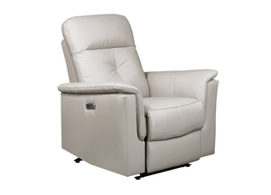 Bristow Collection - Power Glider Recliner - Silver Leather