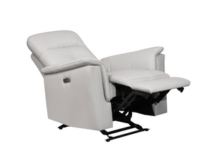 Bristow Collection - Power Glider Recliner - Silver Leather