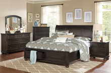 Load image into Gallery viewer, Begonia Collection - Grayish Brown Platform Bed with Footboard Storage
