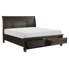 Load image into Gallery viewer, Begonia Collection - Grayish Brown Platform Bed with Footboard Storage
