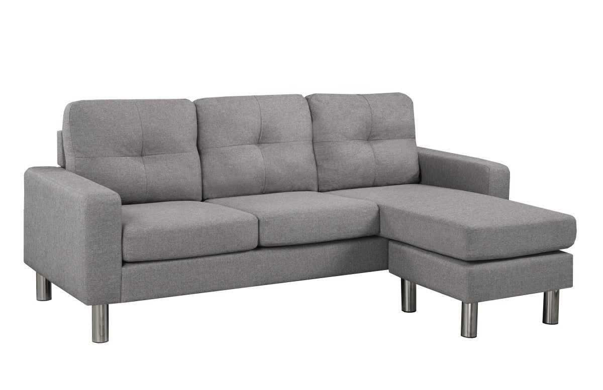 Florence - Light Grey - Sectional Sofa with Adjustable Chaise Floor Model