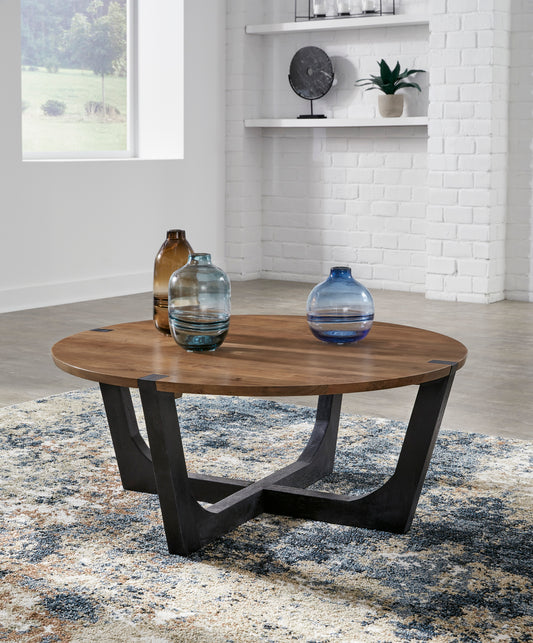 Hanneforth Round Cocktail Table - Ashley Furniture - T726-8