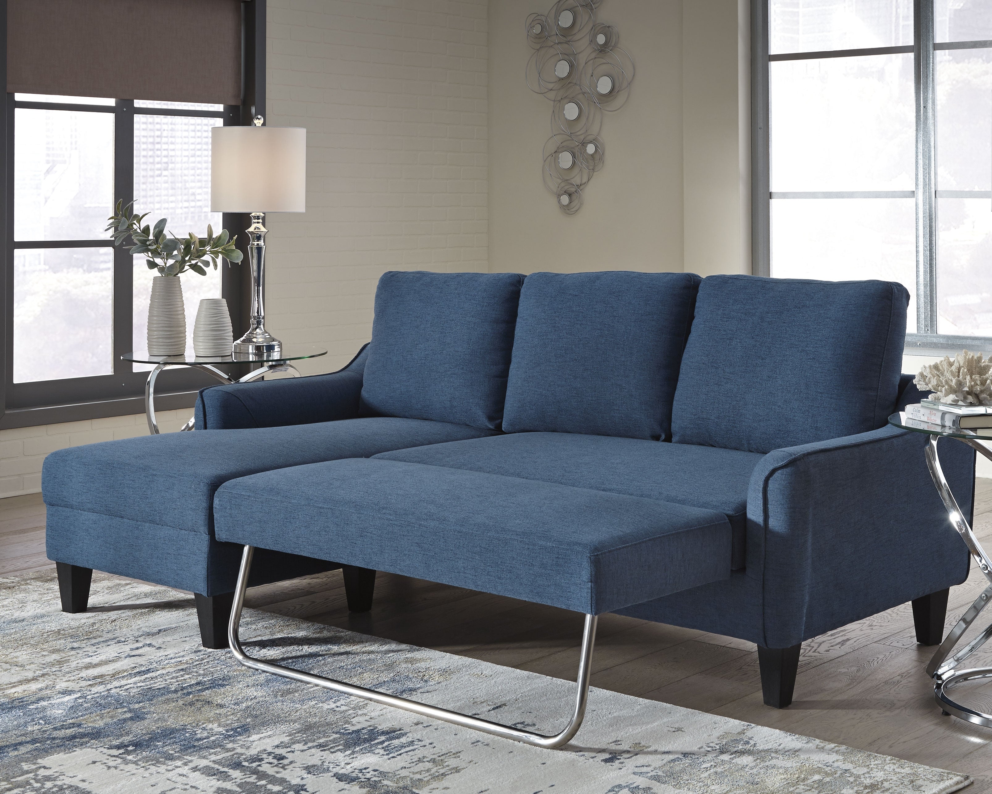 Blue queen sleeper sofa hotsell