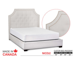 Nicole - Custom Upholstered Bed Collection - Made In Canada