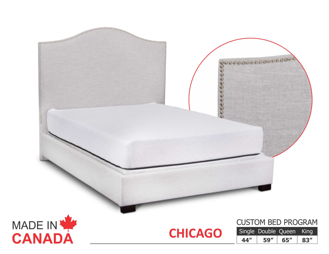 Chicago - Custom Upholstered Bed Collection - Made In Canada