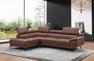 New Delhi Sectional - Genuine Leather Match