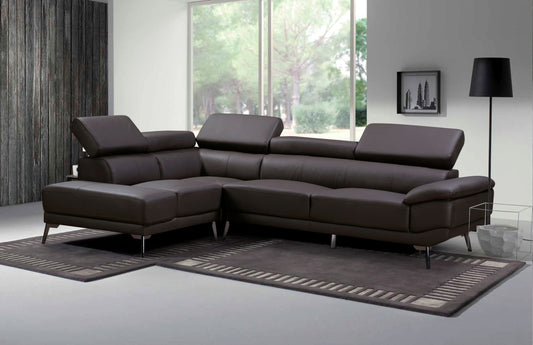 New Delhi Sectional - Genuine Leather Match