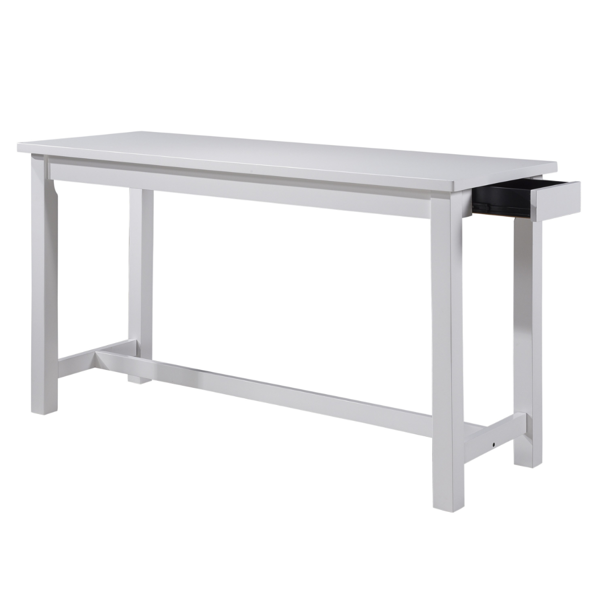 Alexandria - White - Counter Height Table With 3 Bar Stools - 4 Piece Set