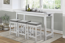Load image into Gallery viewer, Alexandria - White - Counter Height Table With 3 Bar Stools - 4 Piece Set
