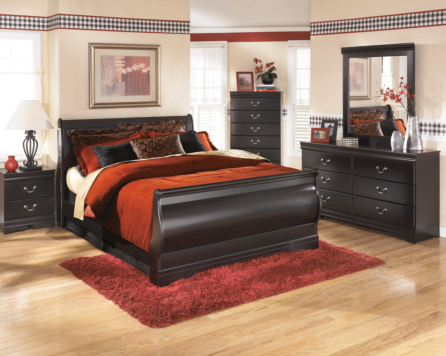 Huey Vineyard - Full Sleigh Bed - B128-84-87-88 - Signature Design by Ashley Furniture