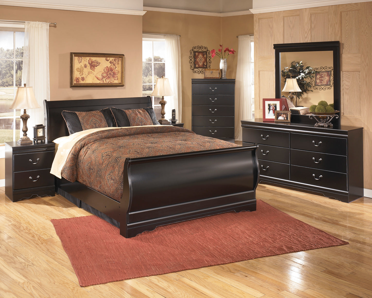 Huey Vineyard - Full Sleigh Bed - B128-84-87-88 - Signature Design by Ashley Furniture