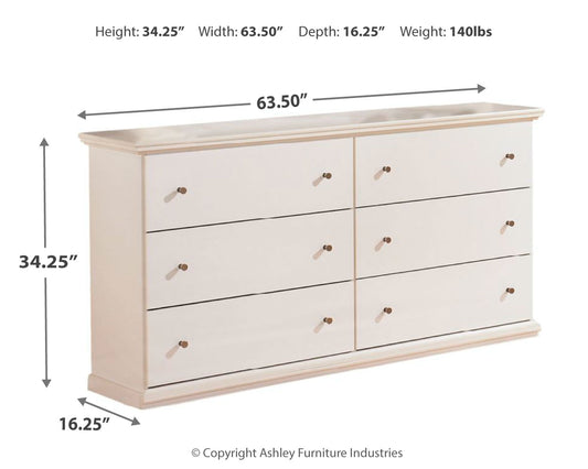 Bostwick Shoals - White - Dresser - B139-31 - Ashley Furniture