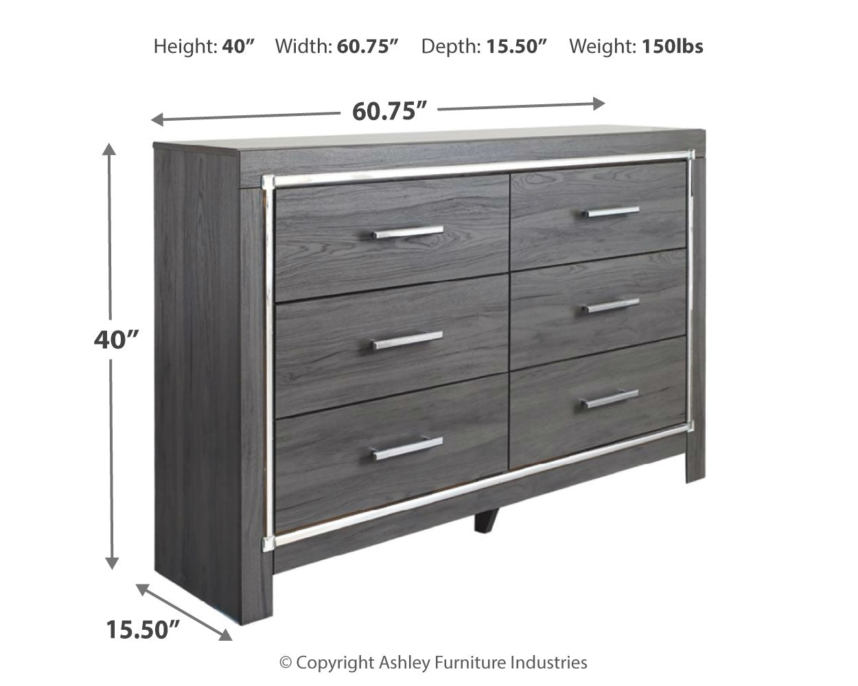 Lodanna - Grey - Dresser - B214-31 - Ashley Furniture
