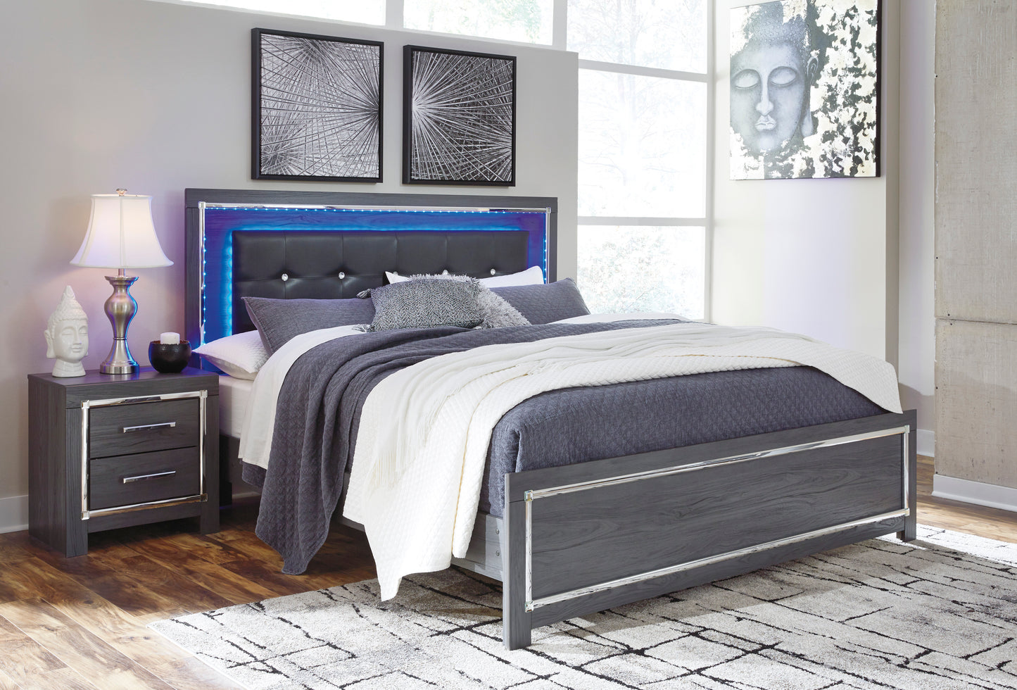 Lodanna - King Panel LED Bed - B214 - Ashley Furniture