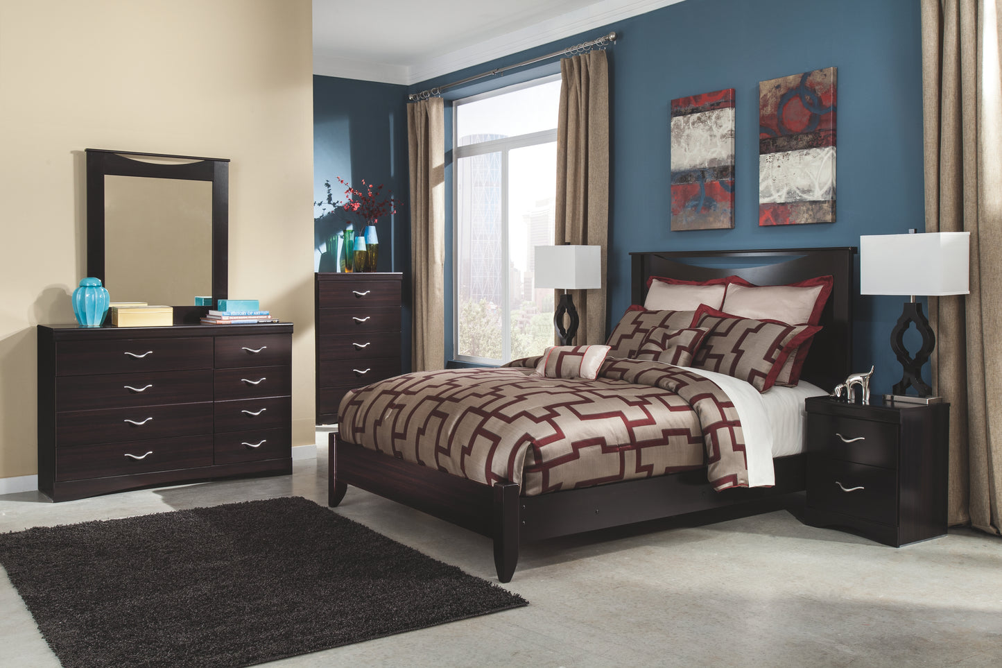 Zanbury - Dark Walnut - Dresser - B217-31 - Ashley Furniture