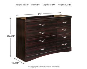 Zanbury - Dark Walnut - Dresser - B217-31 - Ashley Furniture