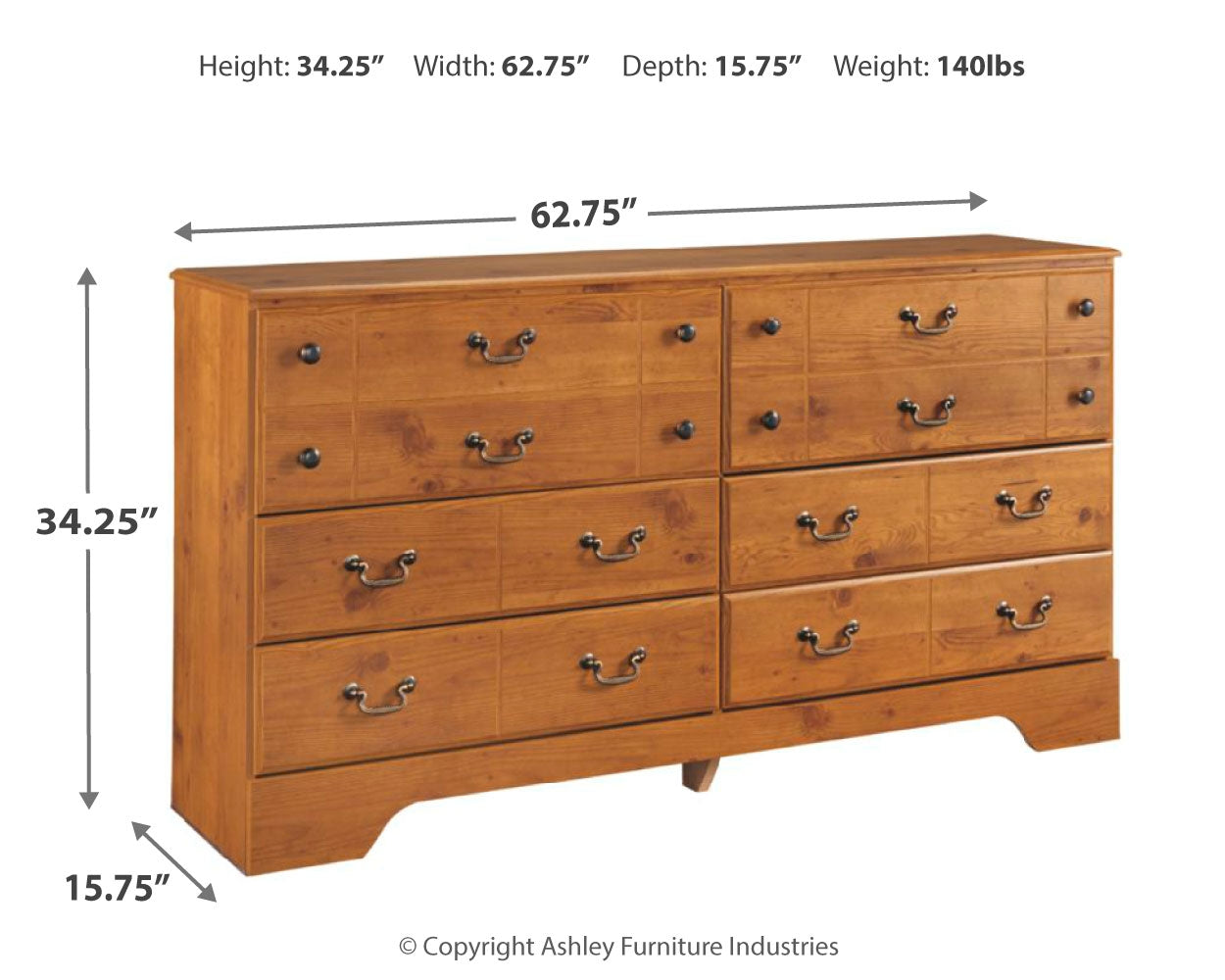 Bittersweet - Light Brown - Dresser - B219-31 - Ashley Furniture