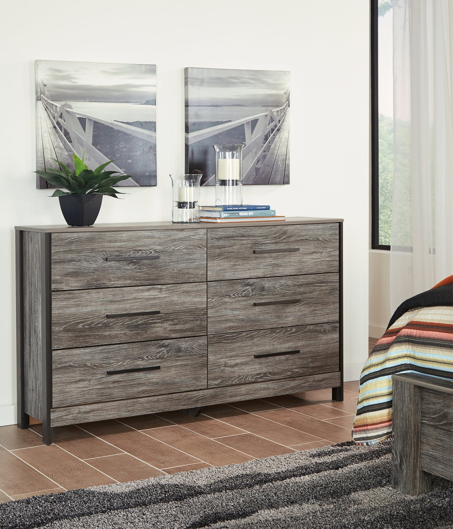 Cazenfeld - Black/Grey - Dresser - B227-31 - Ashley Furniture