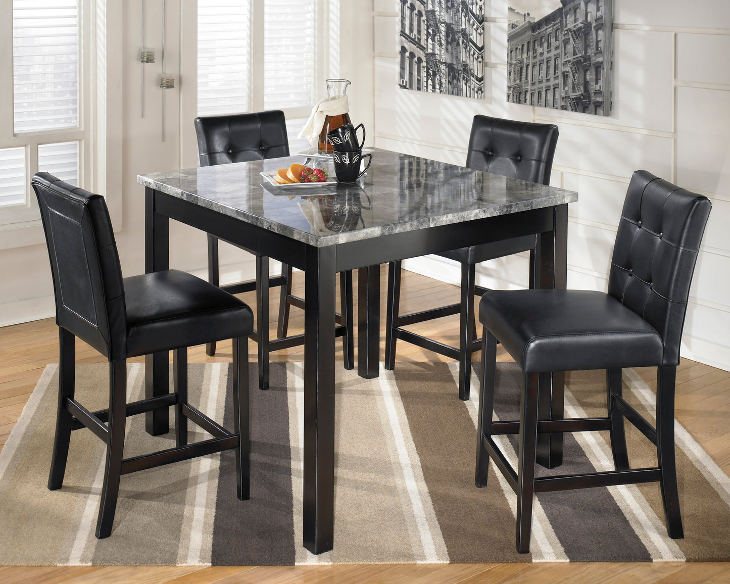 Maysville - 5 Piece Counter Height Dining Table Set