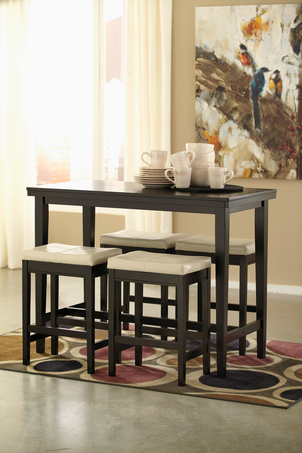 Kimonte - 5 Piece Counter Height Dining Table Set - D250 - Ashley Furniture