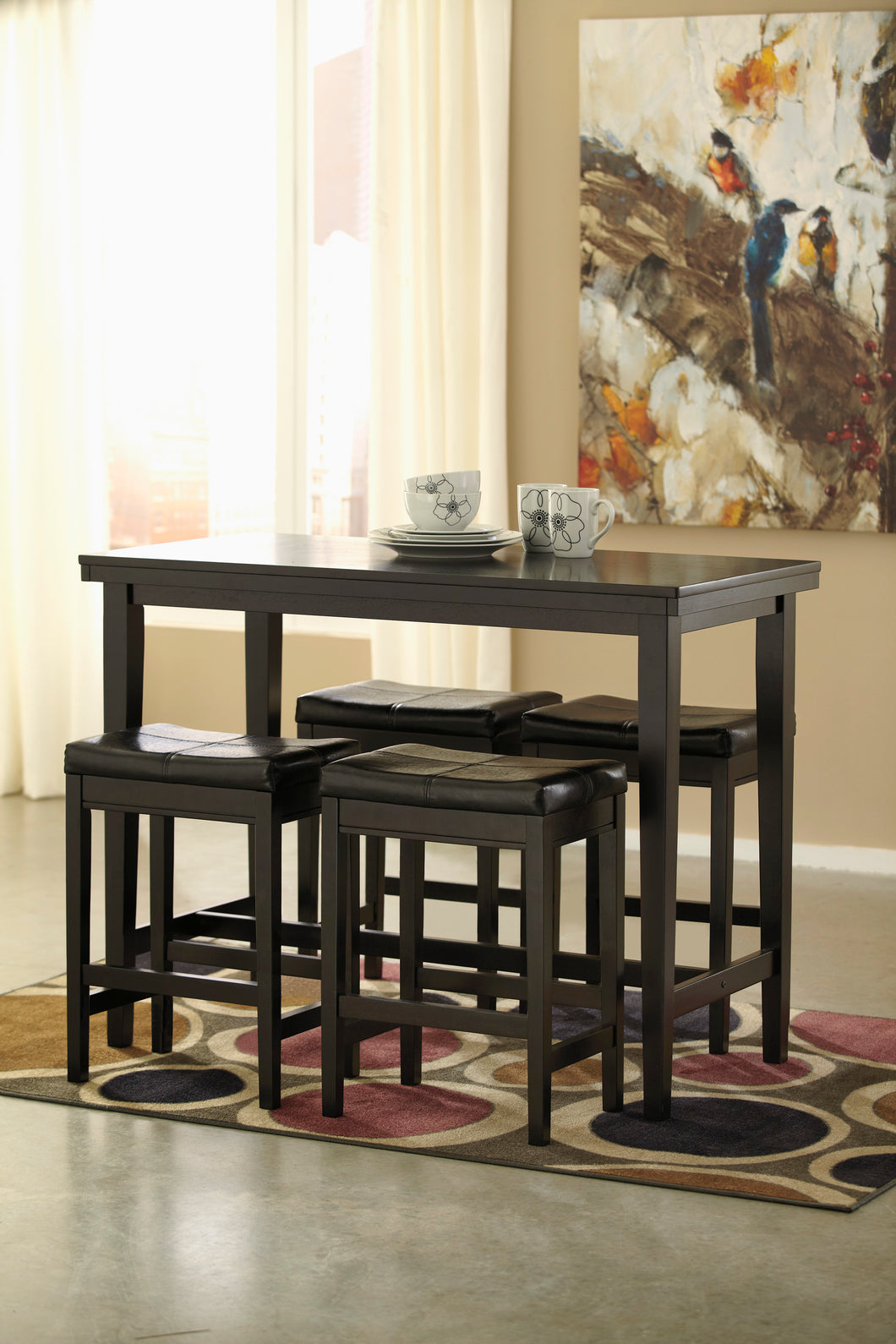 Kimonte - 5 Piece Counter Height Dining Table Set - D250 - Ashley Furniture