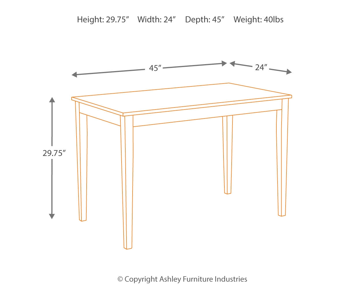 Kimonte - 5 Piece Dining Table Set - D250 - Signature Design by Ashley Furniture