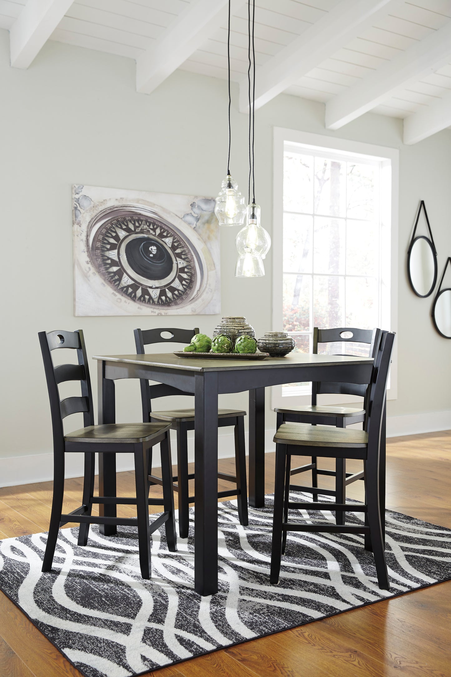 Froshburg - 5 Piece Counter Height Dining Table Set - D338 - Ashley Furniture