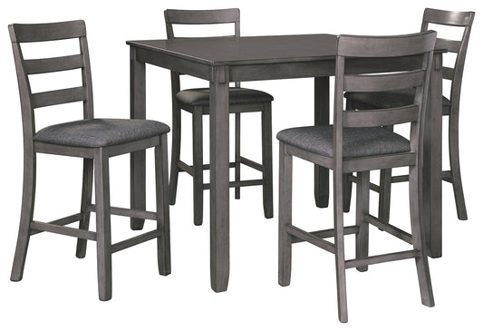 Bridson - 5 Piece Square Counter Height Table Set - D383 - Ashley Furniture