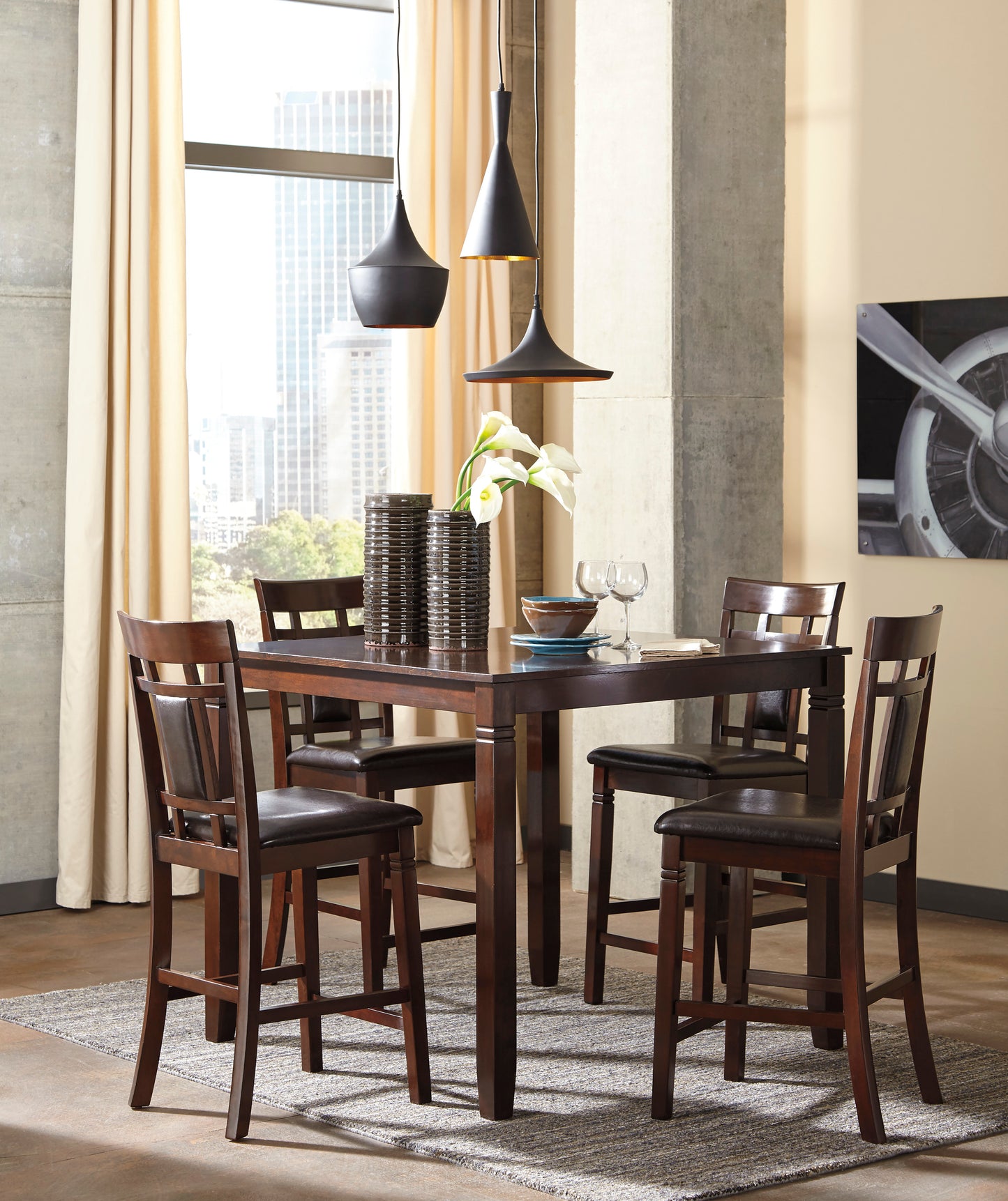 Bennox - Counter Height Table Set - D384 - Signature Design by Ashley Furniture