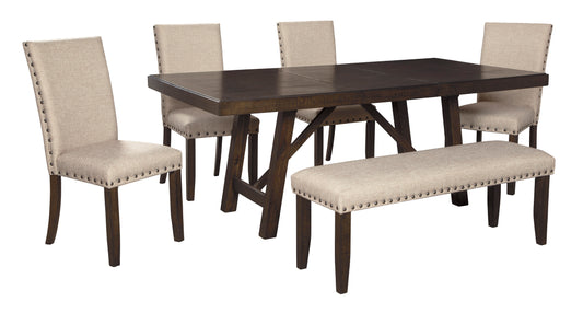 Rokane - 6 Piece Extended Dining Table Set - D397 - Signature Design by Ashley Furniture