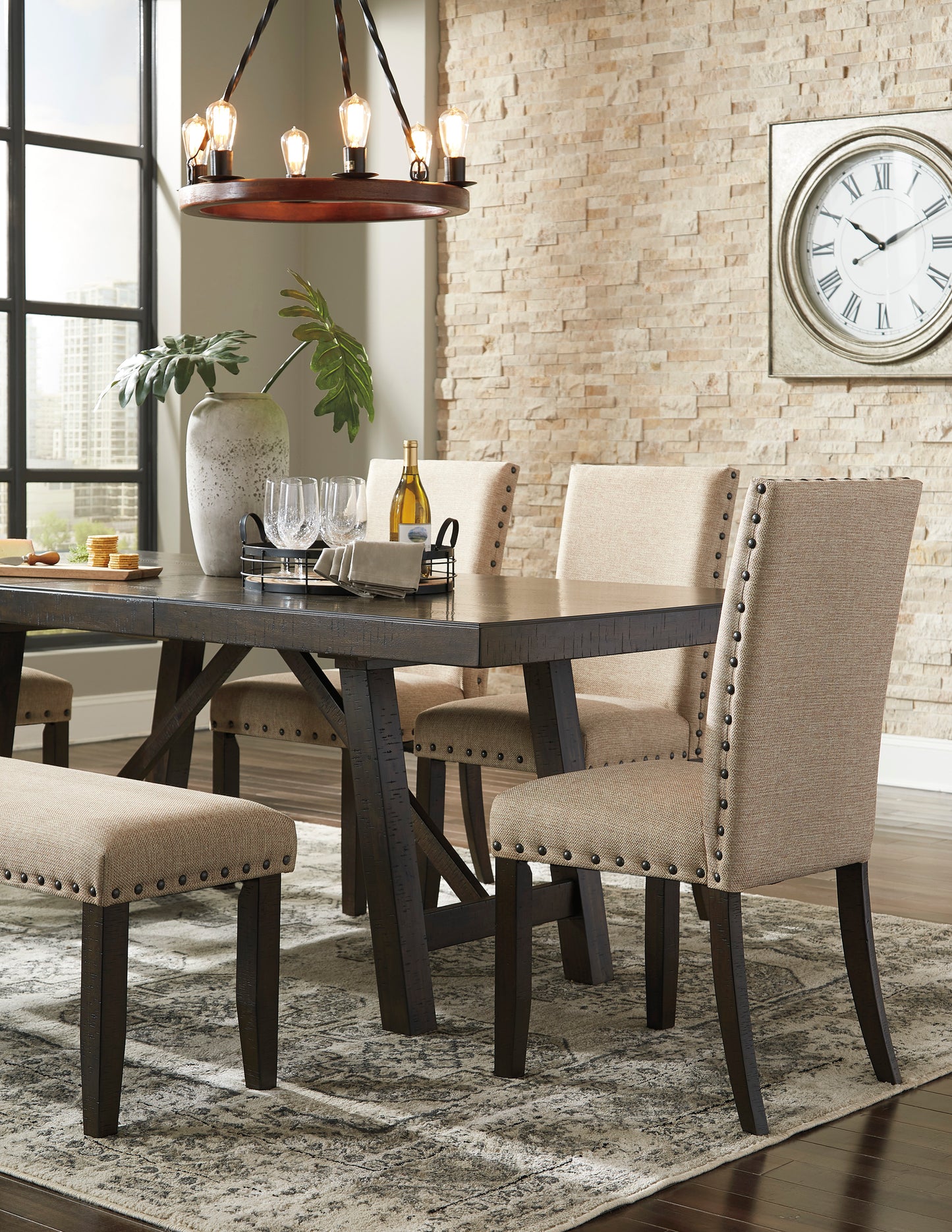 Rokane - 6 Piece Extended Dining Table Set - D397 - Signature Design by Ashley Furniture