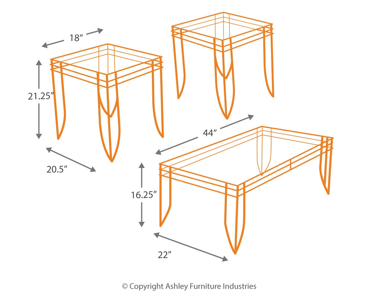 Exeter - Coffee Table Set - T113-13 - Ashley Furniture